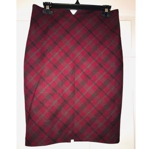 Express plaid pencil skirt